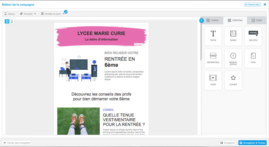 Visuels template newsletter Desktop - Express Mailing